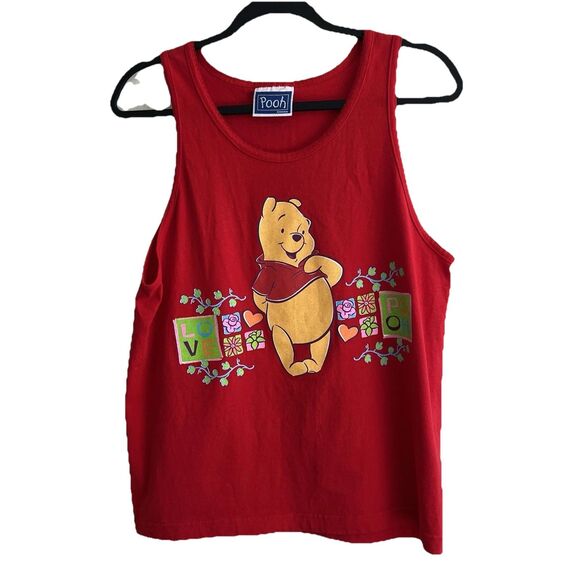 VTG Disney Store Winnie the Pooh Tank Top Size Large Y2K - Picture 1 of 5